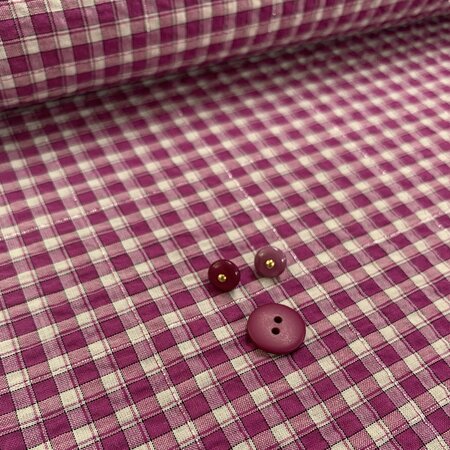 Cousette - Shiny checked Magenta KATOEN Oekotex
