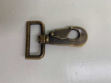 Musketonhaak messing 40 mm Extra zwaar 