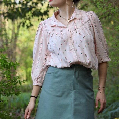 COUPON 100 CM Lise Tailor - Verveine - GABARDINE STRETCH