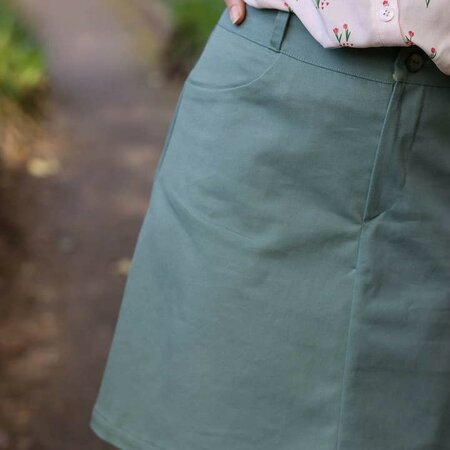 COUPON 100 CM Lise Tailor - Verveine - GABARDINE STRETCH
