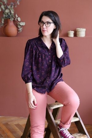 COUPON 110 CM Lise Tailor - Oudroze - GABARDINE STRETCH