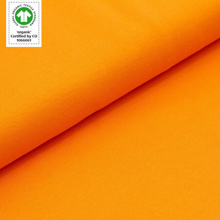 Stoffonkel Solid Oranje JERSEY GOTS