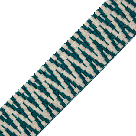 Tassenband Aztec Ecru - Petrol 40mm