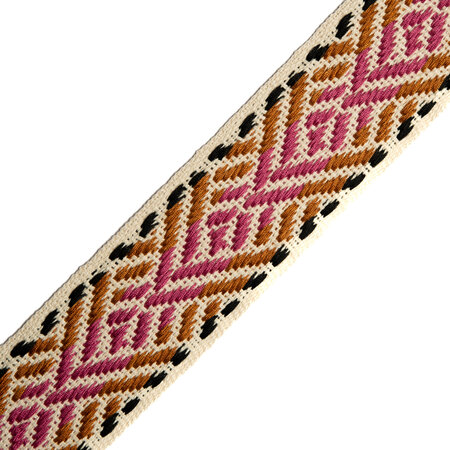 Tassenband Day For Night: Natural - Black - Brown - Magenta 40mm