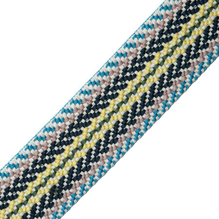 COUPON 100 CM Tassenband Herringbone Ecru - Dark Blue - Khaki - Dusty Pink - Blue - Yellow 40mm