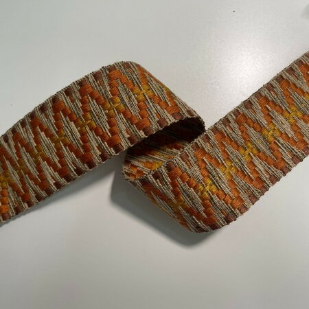 Tassenband Indian Naturel - Dark Orange - Cinnamon 40mm