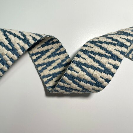 Tassenband Aztec Ecru - Raf blue 40mm