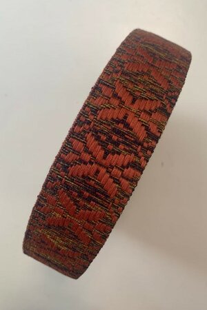 COUPON 160 CM Tassenband Snowflake Melange Cinnamon 40mm