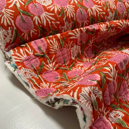 Ansje LIMITED - Mandarin Blue Daffodil- Quilt Indian Cotton