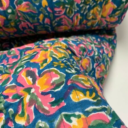 Ansje LIMITED - Watercolor Petrol - Quilt Indian Cotton