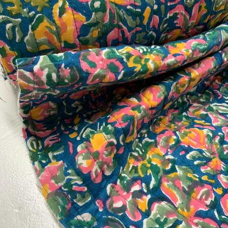 Ansje LIMITED - Watercolor Petrol - Quilt Indian Cotton