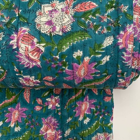 Ansje LIMITED - Petrol Fantasy - Quilt Indian Cotton