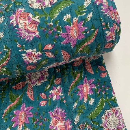 Ansje LIMITED - Petrol Fantasy - Quilt Indian Cotton