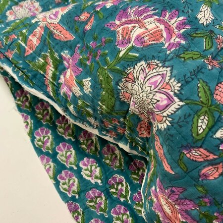 Ansje LIMITED - Petrol Fantasy - Quilt Indian Cotton
