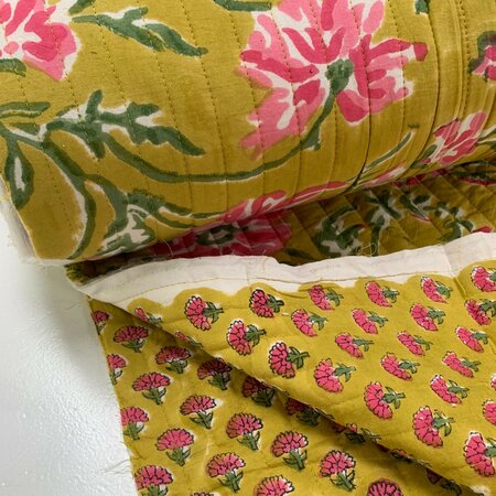 Ansje LIMITED - Mustard Marguerite - Quilt Indian Cotton