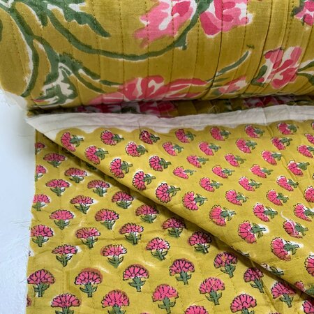 Ansje LIMITED - Mustard Marguerite - Quilt Indian Cotton