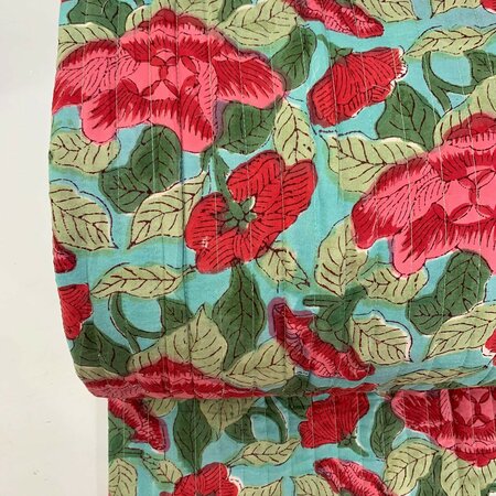 Ansje LIMITED - Mixed Poppy's - Quilt Indian Cotton
