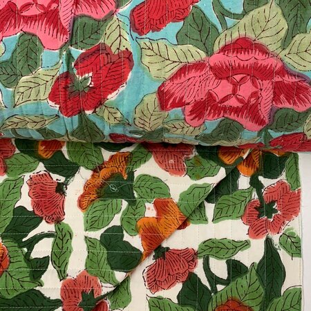 Ansje LIMITED - Mixed Poppy's - Quilt Indian Cotton