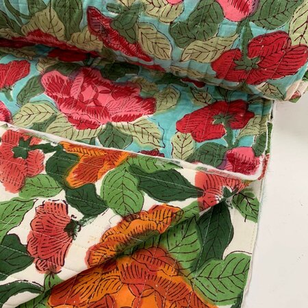 Ansje LIMITED - Mixed Poppy's - Quilt Indian Cotton