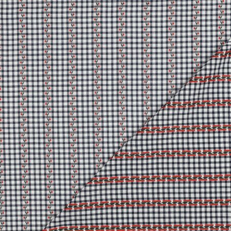 Verhees - Navy Flowers - Cotton Jacquard