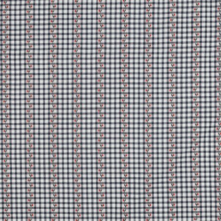 Verhees - Navy Flowers - Cotton Jacquard