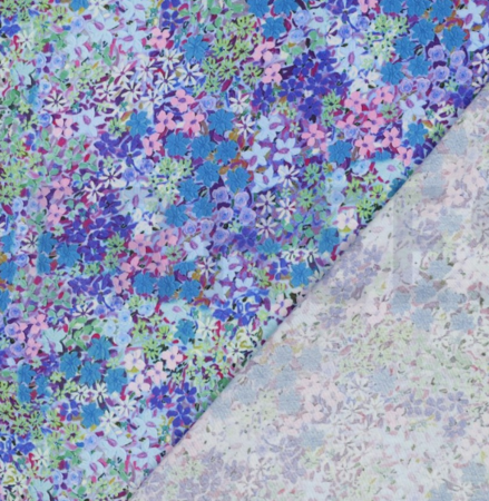 VERHEES - Digital flowers - BLUE Lenzing Ecovero