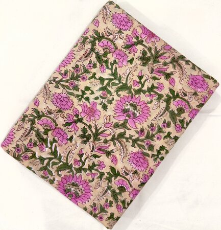 Bubblegum Cornflower - Indiase Blokprint Katoen
