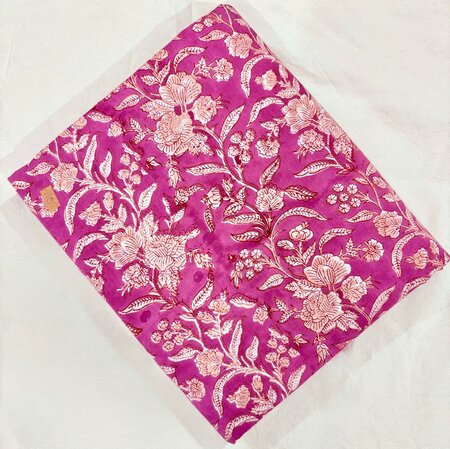 Rosa Auscot - Indiase Blokprint Katoen