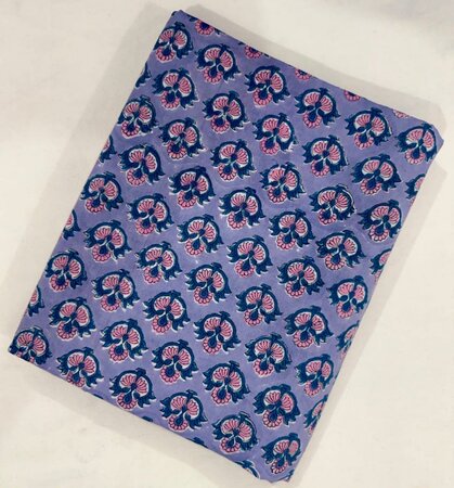 Floral Fountain - Indiase Blokprint Katoen