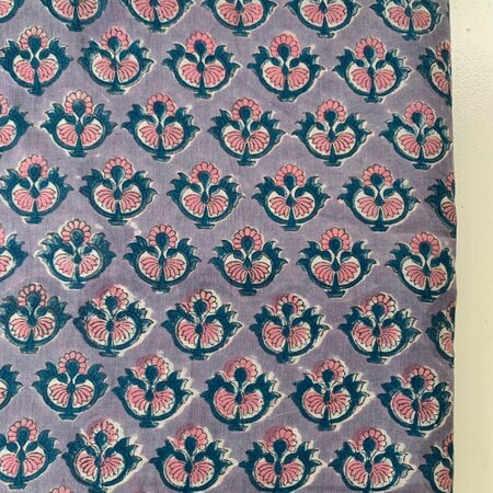 Floral Fountain - Indiase Blokprint Katoen