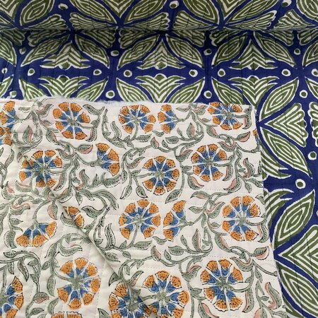 Ansje LIMITED - Earthly Abstract Flowers - Quilt Indian Cotton