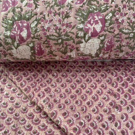 Ansje LIMITED - Soft Pink Flower Splash - Quilt Indian Cotton