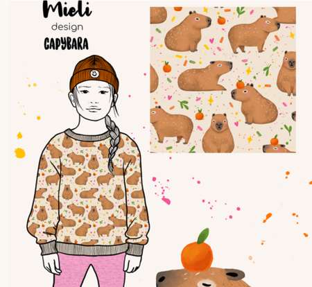 Mieli Design - Capybara Sand - FRENCH TERRY (organic)