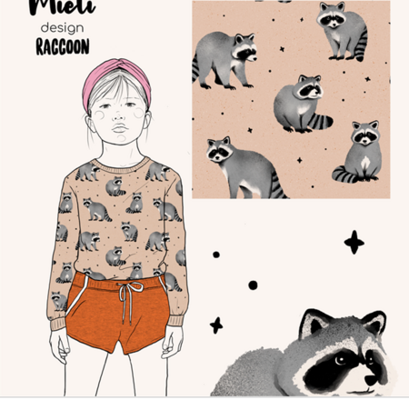 Mieli Design - Raccoon - FRENCH TERRY (organic)