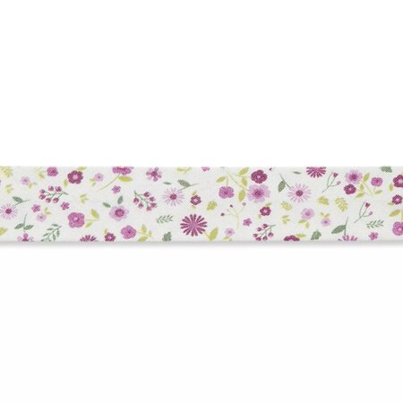Biaisband Mille Fleurs Light Purple 20mm