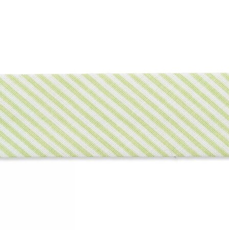 Biaisband Stripes Light Green 20mm