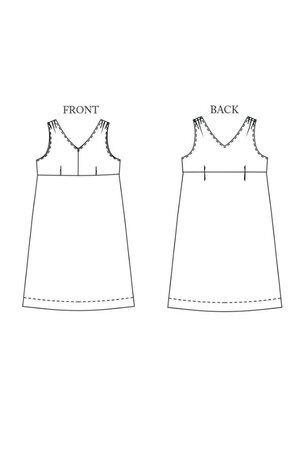 Merchants & Mills - The Lilian Slip Dress mt XS - XXL - Papier patroon