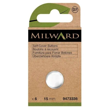Milward Stofknoopjes 15mm - Set van 6 stuks