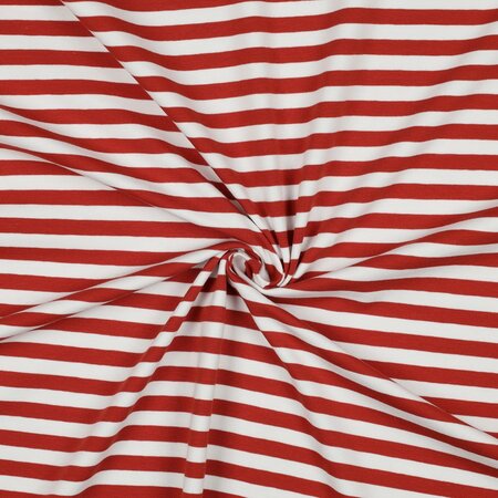 Verhees - Yarn Dyed Stripes BRIQUE - Jersey