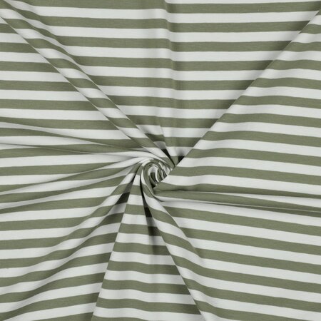 Verhees - Yarn Dyed Stripes SOFT GREEN - Jersey