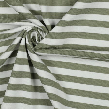 Verhees - Yarn Dyed Stripes SOFT GREEN - Jersey