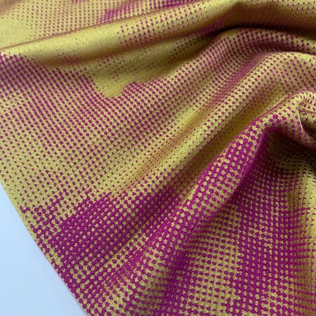 TOPTEX - Ochre Fuchsia Jacquard Punkte Stretch