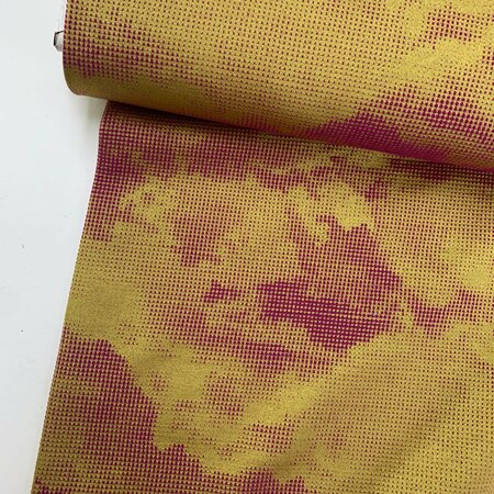 TOPTEX - Ochre Fuchsia Jacquard Punkte Stretch