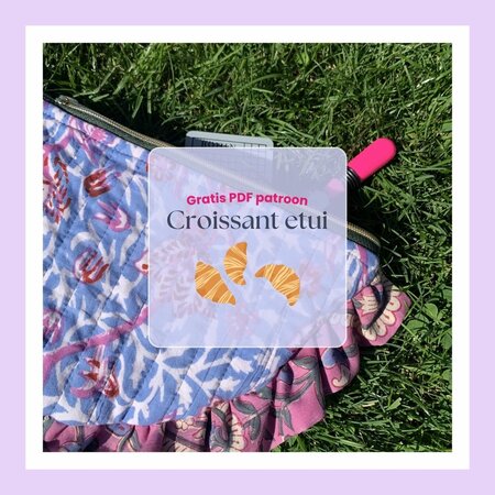 Gratis PDF patroon - Croissant Etui