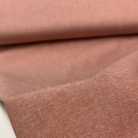 COUPON 170cm Verhees - Yarn Dyed Terra - POPLIN KATOEN