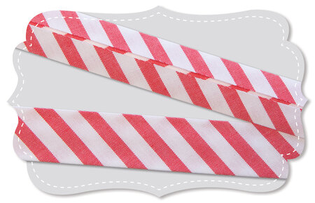 Biaisband Striped Bittersweet 20mm (GOTS)