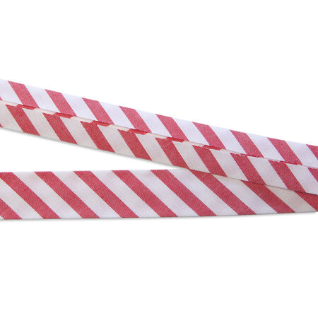 Biaisband Striped Bittersweet 20mm (GOTS)