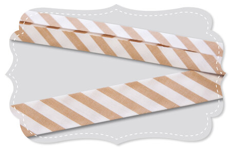 Biaisband Striped Tan 20mm (GOTS)