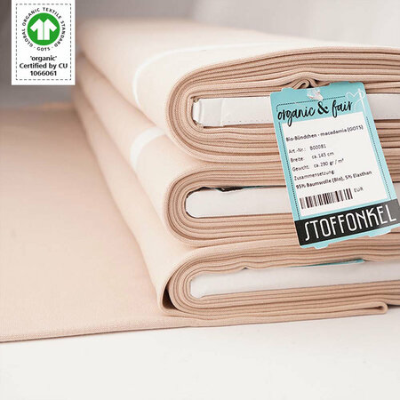 COUPON 40cm Stoffonkel BOORDSTOF Macadamia