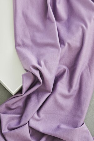 COUPON 40cm MeetMilk - Stretch Jersey - Mauve met TENCELâ„¢ Lyocell vezels
